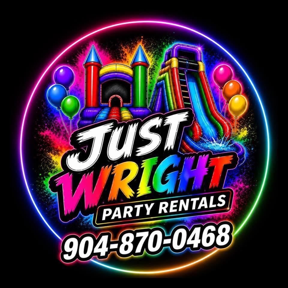 Just Wright Party Rentals logo